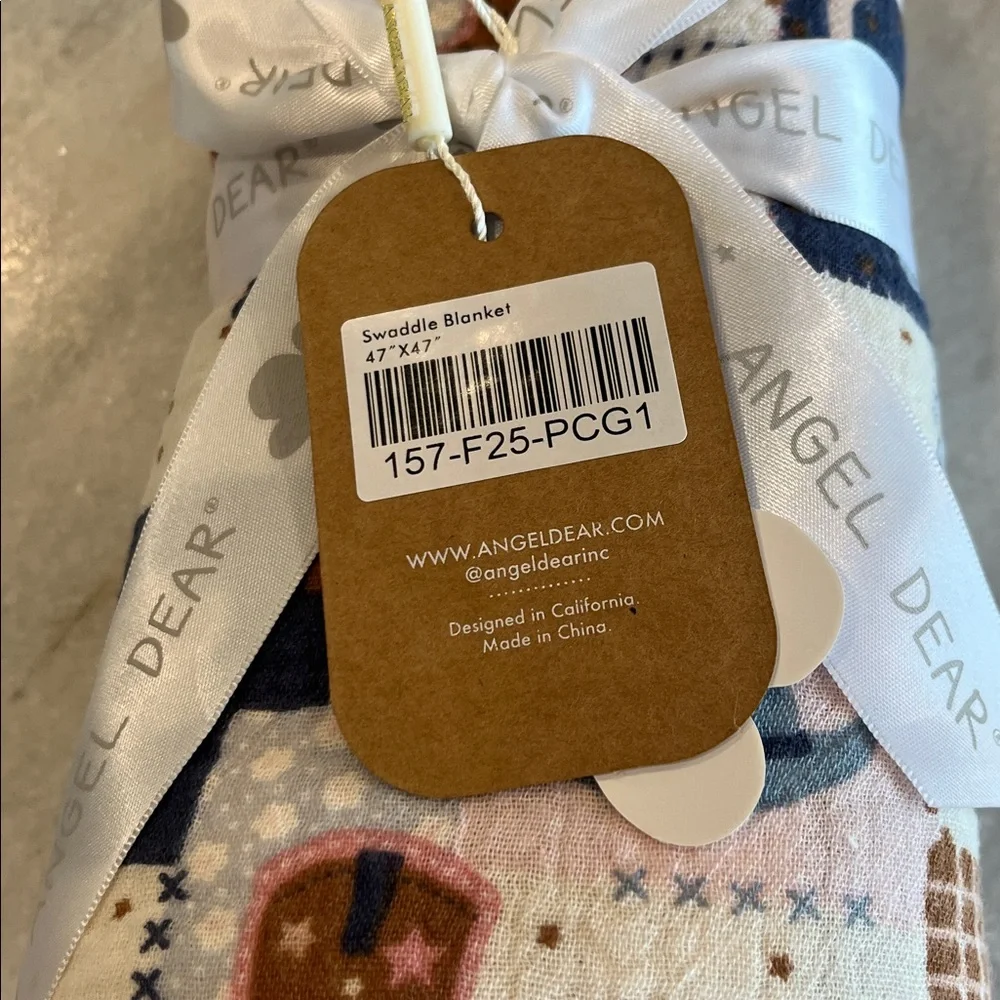 Angel Dear Patchwork Cowgirl Swaddle Blanket NWT - Picture 3 of 5